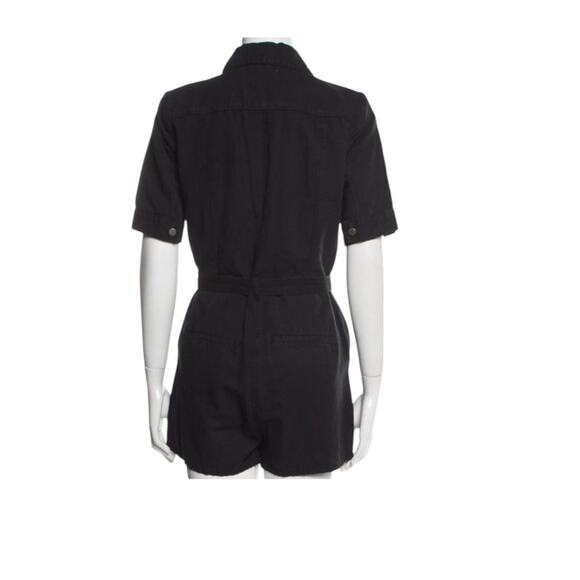$499 Frame Women's Black Patch Pocket Short Sleeve Romper Small - Picture 7 of 8